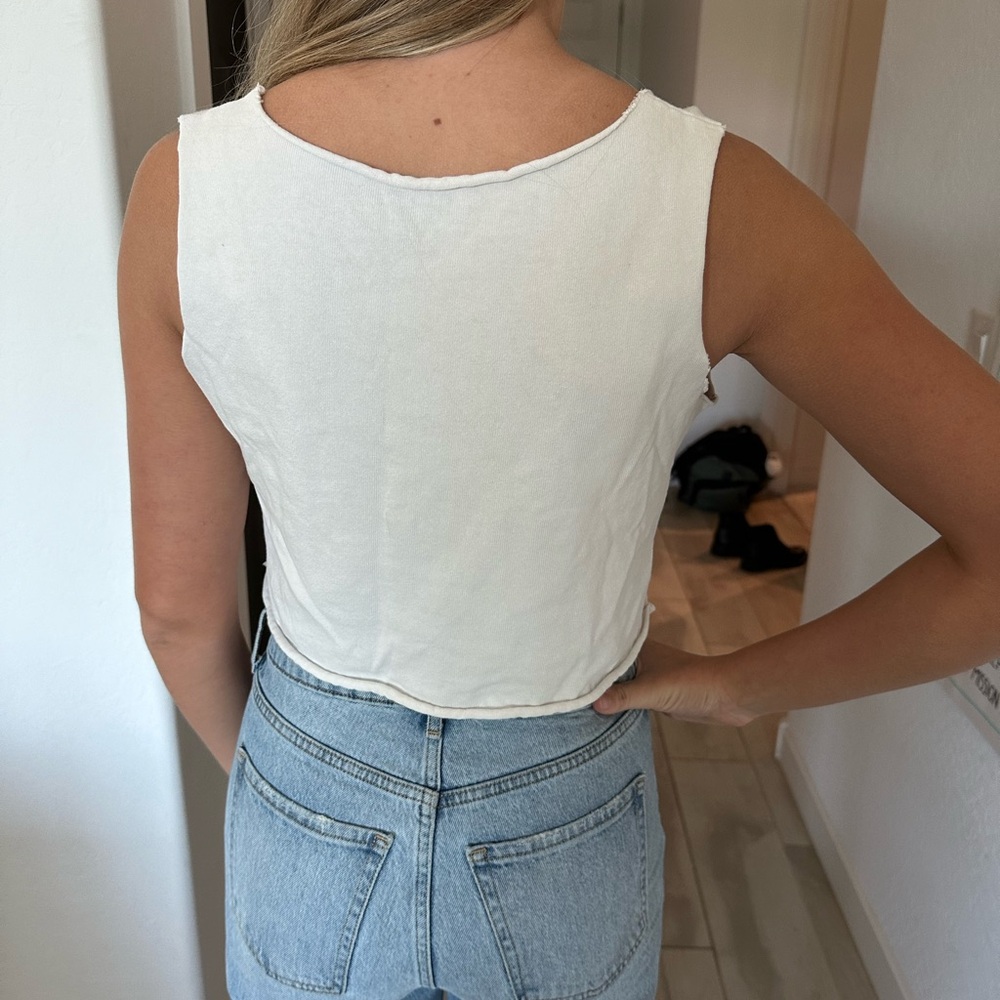 Brandy Melville Cream Crop Top
